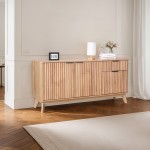 Μπουφές Hamea pakoworld mdf σε φυσική απόχρωση 150x39 5x73εκ c500369