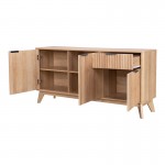 Μπουφές Hamea pakoworld mdf σε φυσική απόχρωση 150x39 5x73εκ c500369