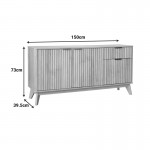 Μπουφές Hamea pakoworld mdf σε φυσική απόχρωση 150x39 5x73εκ c500369