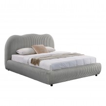 ΚΡΕΒΑΤΙ ΔΙΠΛΟ ΜΕ ΑΠΟΘ ΧΩΡΟ KALLY HM729 01 ΓΚΡΙ FEAUX FUR ΥΦΑΣΜΑ--ΣΤΡΩΜΑ 160x200εκ c500377