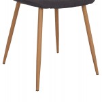 ΣΕΤ ΤΡΑΠΕΖΑΡΙΑΣ 5ΤΜΧ MINARDO HM21179 MDF TOP ΣΕ ΜΑΥΡΟ--ΣΚΟΥΡΟ ΓΚΡΙ ΥΦΑΣΜΑ c500379