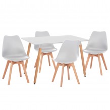 ΣΕΤ ΤΡΑΠΕΖΑΡΙΑΣ 5ΤΜΧ VEGAS HM21184 MDF TOP ΣΕ ΛΕΥΚΟ--ΠΟΔΙΑ ΟΞΙΑΣ c500380