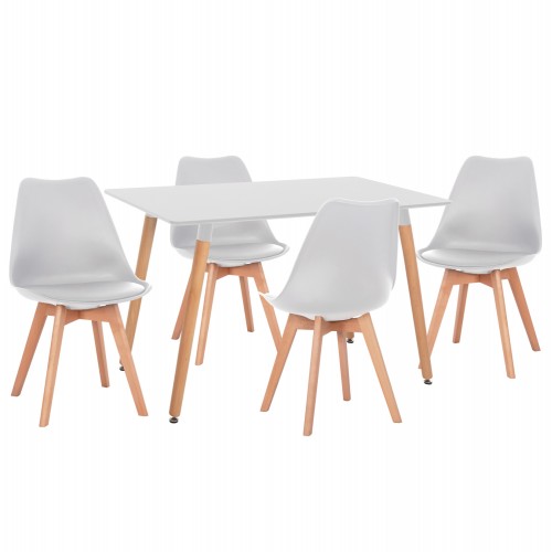 ΣΕΤ ΤΡΑΠΕΖΑΡΙΑΣ 5ΤΜΧ VEGAS HM21184 MDF TOP ΣΕ ΛΕΥΚΟ--ΠΟΔΙΑ ΟΞΙΑΣ c500380