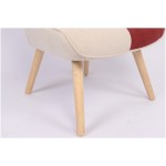 Πολυθρόνα ArteLibre BRIAR Μπορντό Γκρι Patchwork Ύφασμα Ξύλο 73x69x96cm c500389