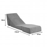 Πολυθρόνα-Κρεβάτι Ferderina pakoworld ύφασμα σε ανθρακί απόχρωση 90x76x65εκ c500393