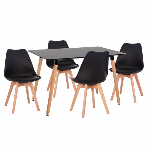 ΣΕΤ ΤΡΑΠΕΖΑΡΙΑΣ 5ΤΜΧ VEGAS HM21185 MDF TOP ΣΕ ΜΑΥΡΟ--ΠΟΔΙΑ ΟΞΙΑΣ c500394