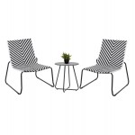 ΣΕΤ LOUNGE 3TMX ΕΞ ΧΩΡΟΥ PONY HM21193 ΜΕΤΑΛΛΟ ΣΕ ΓΚΡΙ--ΣΥΝΘ RATTAN ΣΕ ΛΕΥΚΟ-ΜΑΥΡΟ c500397