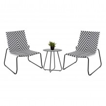 ΣΕΤ LOUNGE 3TMX ΕΞ ΧΩΡΟΥ PONY HM21193 ΜΕΤΑΛΛΟ ΣΕ ΓΚΡΙ--ΣΥΝΘ RATTAN ΣΕ ΛΕΥΚΟ-ΜΑΥΡΟ c500397