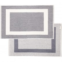 Πατάκι 100 βαμβ δίκλωνο 20 2 50x70cm 650gr m2 γκρι με κορνίζα VAT Dyed Fragente - Σετ 12 c500409