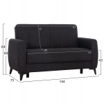 ΚΑΝΑΠΕΣ ΚΡΕΒΑΤΙ ΜΕ ΑΠΟΘ ΧΩΡΟ ΔΙΘΕΣΙΟΣ NIKKO HM3293 01 ΓΚΡΙ ΥΦΑΣΜΑ 144x75x84Υεκ c500426