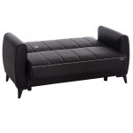 ΚΑΝΑΠΕΣ ΚΡΕΒΑΤΙ ΜΕ ΑΠΟΘ ΧΩΡΟ ΔΙΘΕΣΙΟΣ NIKKO HM3293 11 ΜΑΥΡΟ PU 144x75x84Υεκ c500427