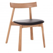 KΑΡΕΚΛΑ ΤΡΑΠΕΖΑΡΙΑΣ SEKAN HM18245 04 RUBBERWOOD-ΜΑΥΡΟ PU 60x54x72Υεκ SET 2τμχ c500428