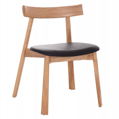 KΑΡΕΚΛΑ ΤΡΑΠΕΖΑΡΙΑΣ SEKAN HM18245 04 RUBBERWOOD-ΜΑΥΡΟ PU 60x54x72Υεκ SET 2τμχ c500428