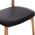 KΑΡΕΚΛΑ ΤΡΑΠΕΖΑΡΙΑΣ SEKAN HM18245 04 RUBBERWOOD-ΜΑΥΡΟ PU 60x54x72Υεκ SET 2τμχ c500428