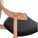 KΑΡΕΚΛΑ ΤΡΑΠΕΖΑΡΙΑΣ SEKAN HM18245 04 RUBBERWOOD-ΜΑΥΡΟ PU 60x54x72Υεκ SET 2τμχ c500428