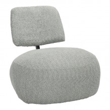 Πολυθρόνα Stonie pakoworld μπουκλέ ύφασμα σε φυστικί απόχρωση 67x73x67εκ c500481