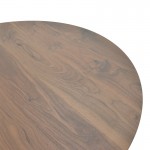 Τραπέζι Bibble pakoworld mdf σε καρυδί απόχρωση Φ120x76εκ c500490