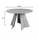 Τραπέζι Bibble pakoworld mdf σε καρυδί απόχρωση Φ120x76εκ c500490