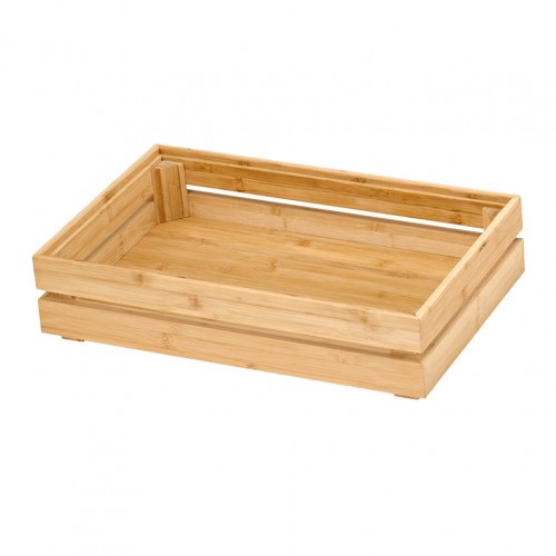 Τελάρο Κουτί απο ξύλο Bamboo GN1 1 53x32 5x12cm σε φυσική απόχρωση Crate Garibaldi c500494