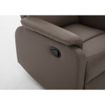 Πολυθρόνα Ανακλινόμενη ArteLibre TALITHA Καφέ PU 79x97x101cm c500505