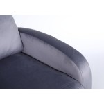Πολυθρόνα Ανακλινόμενη ArteLibre TUREIS Γκρι Βελούδο 68x86x99cm c500510