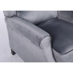 Πολυθρόνα Ανακλινόμενη ArteLibre MARKEB Γκρι Βελούδο 72x84x97cm c500511