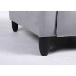 Πολυθρόνα Ανακλινόμενη ArteLibre ATRIA Γκρι Βελούδο 67 5x90x104cm c500512
