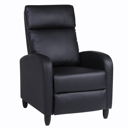 Πολυθρόνα Ανακλινόμενη ArteLibre ATRIA Μαύρο PU 67 5x90x104cm c500516