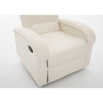 Πολυθρόνα Ανακλινόμενη ArteLibre CELAENO Εκρού PU 80x96x97cm c500518
