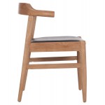 ΠΟΛΥΘΡΟΝΑ CERSEI HM9946 01 RUBBERWOOD ΣΕ LIGHT OAK PU ΣΕ ΜΑΥΡΟ 57x53x72Υεκ SET 2τμχ c500522