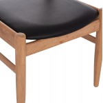 ΠΟΛΥΘΡΟΝΑ CERSEI HM9946 01 RUBBERWOOD ΣΕ LIGHT OAK PU ΣΕ ΜΑΥΡΟ 57x53x72Υεκ SET 2τμχ c500522