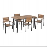 ΣΕΤ ΤΡΑΠΕΖΑΡΙΑΣ TABER HM21197 ΤΡΑΠΕΖΙ 4 ΠΟΛΥΘΡΟΝΕΣ-ΑΛΟΥΜΙΝΙΟ POLYWOOD-ΑΝΘΡΑΚΙ c500524