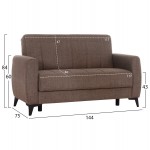 ΚΑΝΑΠΕΣ ΚΡΕΒΑΤΙ ΜΕ ΑΠΟΘ ΧΩΡΟ ΔΙΘΕΣΙΟΣ NIKKO HM3293 02 ΜΠΕΖ ΥΦΑΣΜΑ 144x75x84Υεκ c500536