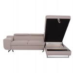 ΓΩΝΙΑΚΟΣ ΚΑΝΑΠΕΣ-ΚΡΕΒΑΤΙ ΜΕ ΑΠΟΘ ΧΩΡΟ ENCORE HM3301 03R ΜΠΕΖ ΥΦΑΣΜΑ 285x205x90Υεκ c500537