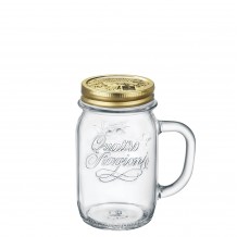 Μπουκάλι κοκτέιλ με χερούλι Quattro Stangioni 415 ml φ7 7x13 6 cm BORMIOLI ROCCO - Σετ 12 c500550