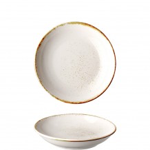 Πιάτο Βαθύ πορσελάνης Φ24cm Κρεμ σειρά Leon Fizz LUKANDA - Σετ 6 c500559