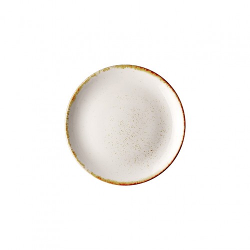Πιάτο Ρηχό πορσελάνης coupe Φ21cm Κρεμ σειρά Leon Fizz LUKANDA - Σετ 6 c500560