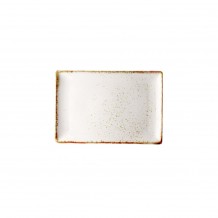 Πιατέλα ορθογώνια πορσελάνης 21x10cm Κρεμ σειρά Leon Fizz LUKANDA - Σετ 6 c500565