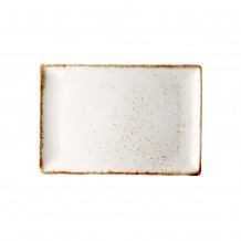 Πιατέλα ορθογώνια πορσελάνης 27x16cm Κρεμ σειρά Leon Fizz LUKANDA - Σετ 6 c500566