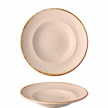 Πιάτο Ζυμαρικών πορσελάνης 27cm Σομόν σειρά Leon Fizz LUKANDA - Σετ 6 c500576