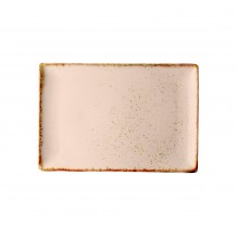 Πιατέλα ορθογώνια πορσελάνης 27x16cm Σομόν σειρά Leon Fizz LUKANDA - Σετ 6 c500578