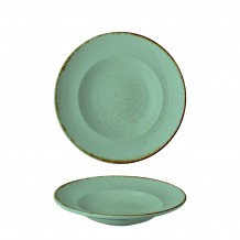 Πιάτο Ζυμαρικών πορσελάνης 24cm Τιρκουάζ σειρά Leon Fizz LUKANDA - Σετ 6 c500587