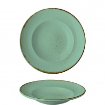 Πιάτο Ζυμαρικών πορσελάνης 27cm Τιρκουάζ σειρά Leon Fizz LUKANDA - Σετ 6 c500588