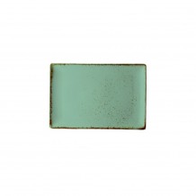 Πιατέλα ορθογώνια πορσελάνης 21x10cm Τιρκουάζ σειρά Leon Fizz LUKANDA - Σετ 6 c500589