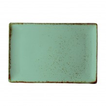 Πιατέλα ορθογώνια πορσελάνης 36x24cm Τιρκουάζ σειρά Leon Fizz LUKANDA - Σετ 4 c500591