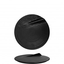 Πιάτο Chef New Bone China μαύρο φ24xΥ2 5cm InSitu - Σετ 6 c500593