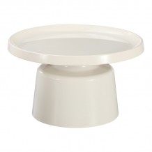 Τραπέζι σαλονιού Ginoze Inart μέταλλο σε λευκή απόχρωση Φ70x38εκ c500649