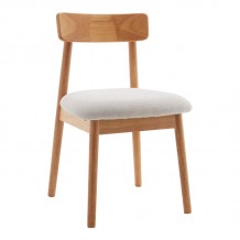 Καρέκλα Tullo pakoworld rubberwood σε φυσική απόχρωση 46x45x78εκ Σετ 4 τεμαχια c500656