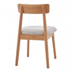 Καρέκλα Tullo pakoworld rubberwood σε φυσική απόχρωση 46x45x78εκ Σετ 4 τεμαχια c500656