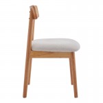 Καρέκλα Tullo pakoworld rubberwood σε φυσική απόχρωση 46x45x78εκ Σετ 4 τεμαχια c500656